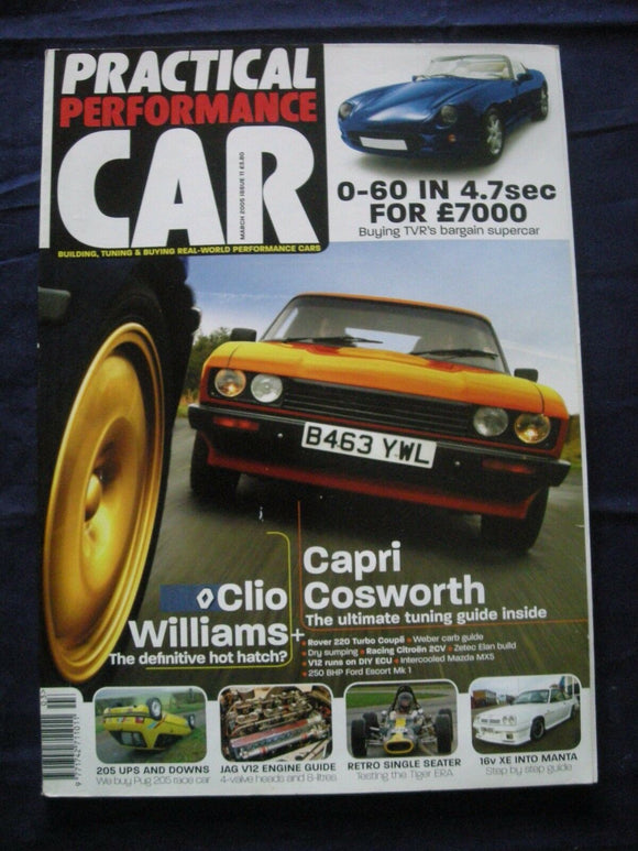 Practical performance car - Issue 11- TVR Chimera buying - Capri - Clio Williams