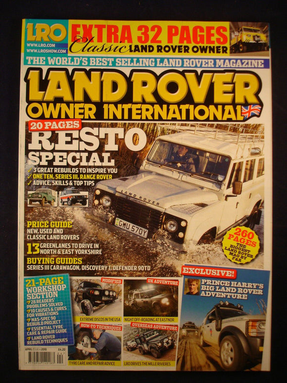 Land Rover Owner LRO # April 2010 - Resto special - Prince Harry's adventure