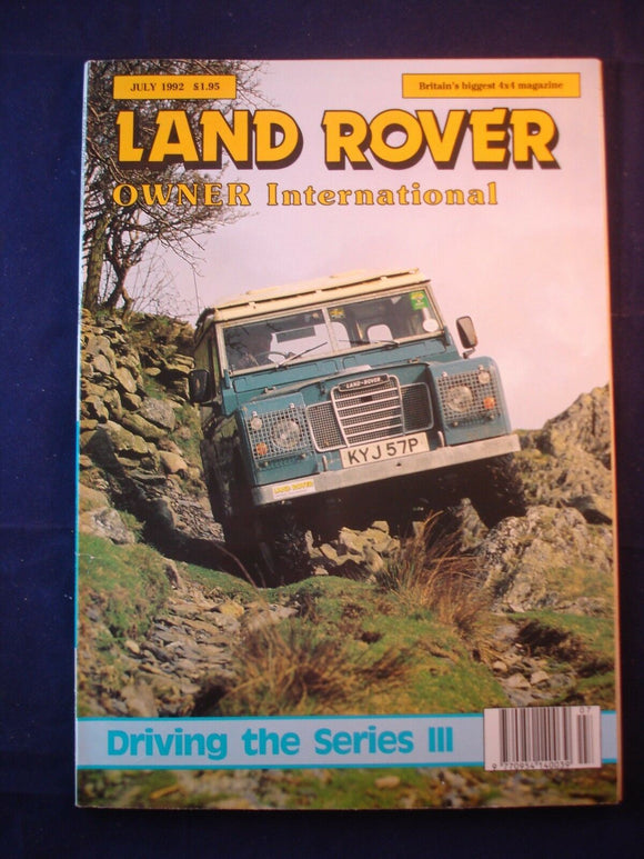 Land Rover Owner LRO # July 1992