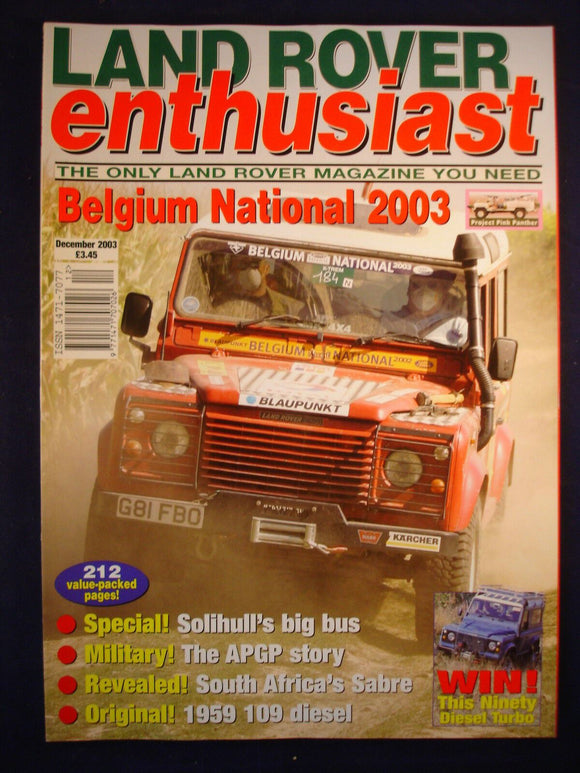 Land Rover Enthusiast # December 2003 - 109 - APGP - Special - SA Sabre