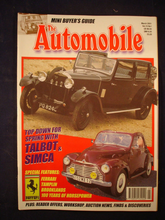 The Automobile - March 2001 - Talbot - Simca - Ferrari - Tamplin - Mini guide