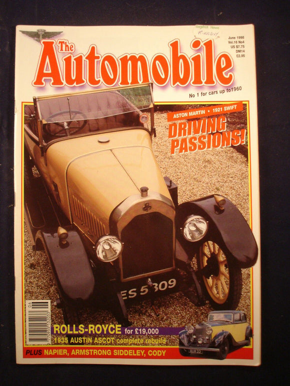 The Automobile - June 1998 - Aston Martin - Swift - Napier - Cody
