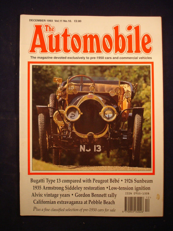 The Automobile - December 1993 - Bugatti type 13 - Sunbeam - Armstrong Siddeley