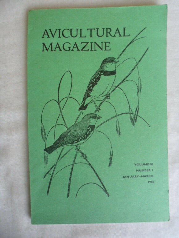Avicultural Magazine - January / March 1975