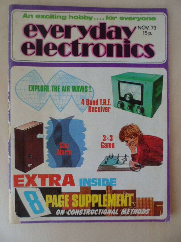 Vintage Everyday Electronics Magazine - Nov 1973  - contents shown in photos