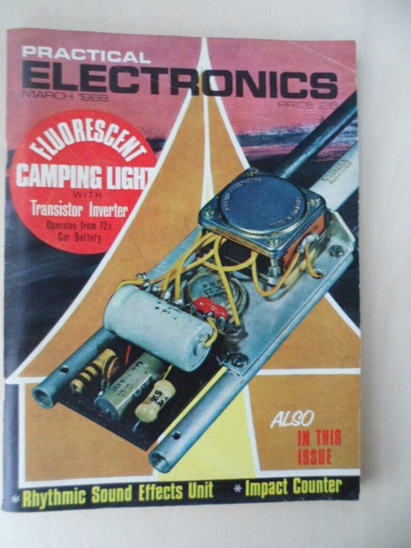 Vintage Practical Electronics Magazine - March 1968  - contents shown in photos