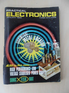Vintage Practical Electronics Magazine - January 1969 - contents shown in photos