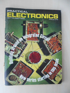 Vintage Practical Electronics Magazine - Sept 1968  - contents shown in photos