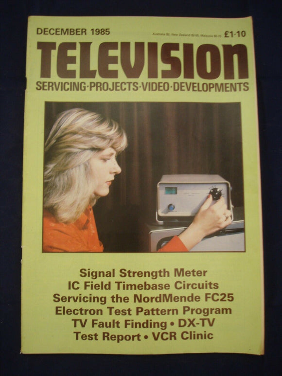 Vintage Television Magazine - December 1985  -  Birthday gift for electronics