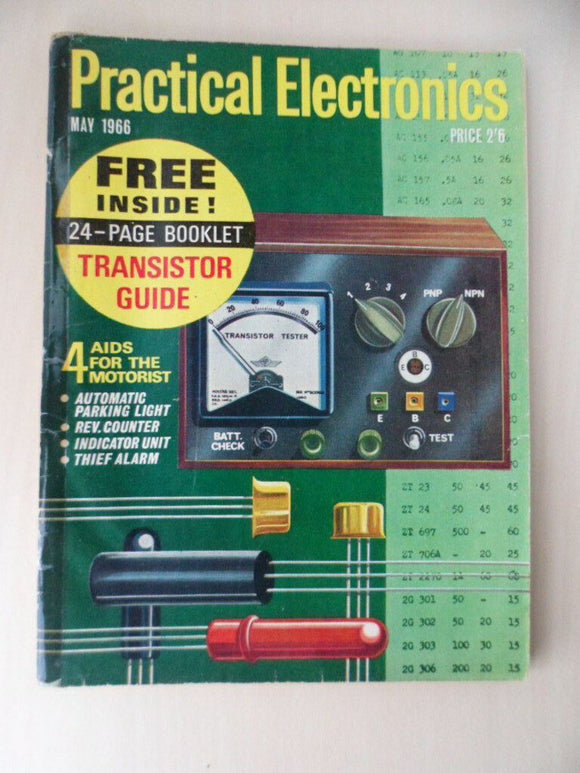 Vintage Practical Electronics Magazine - May 1966  - contents shown in photos