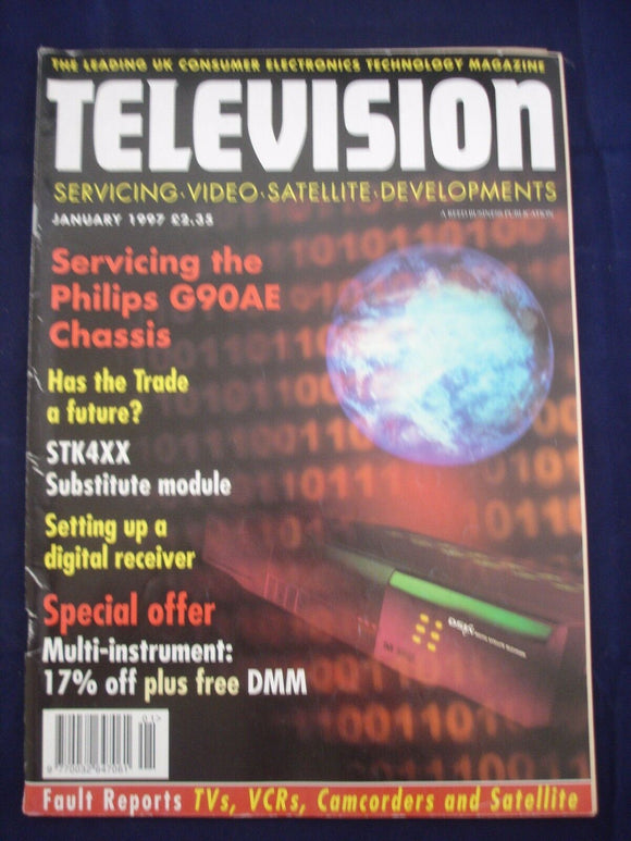 Vintage Television Magazine - January 1997 -  Birthday gift for electronics