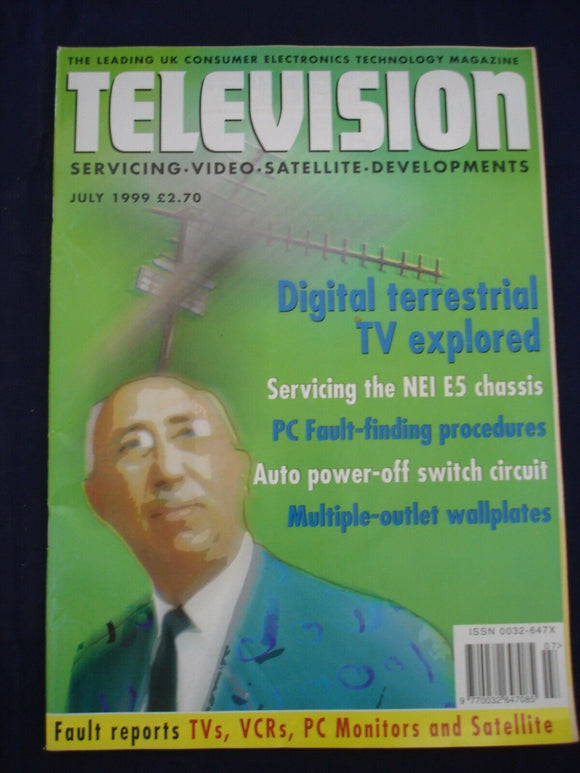 Vintage Television Magazine - July 1999 -  Birthday gift for electronics