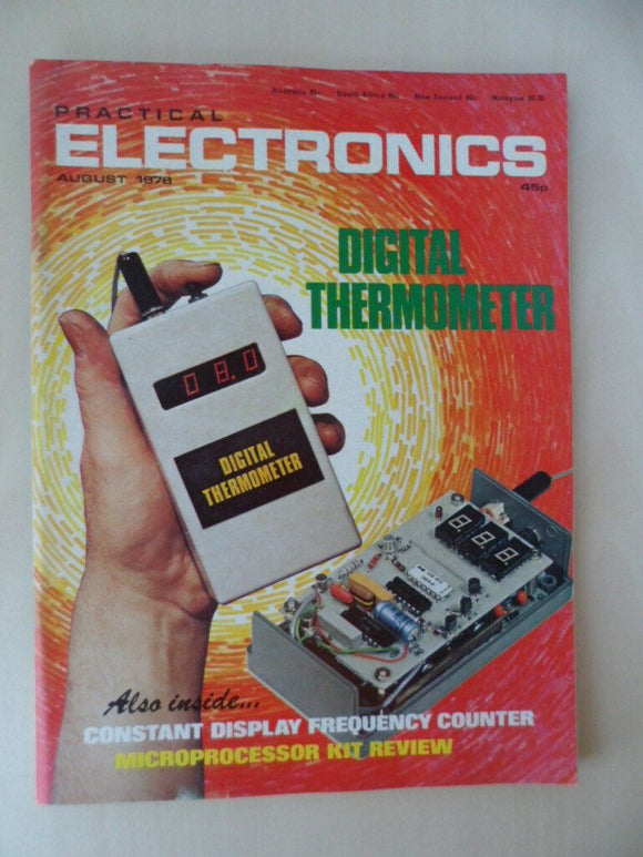 Vintage Practical Electronics Magazine - August 1978  - contents shown in photos