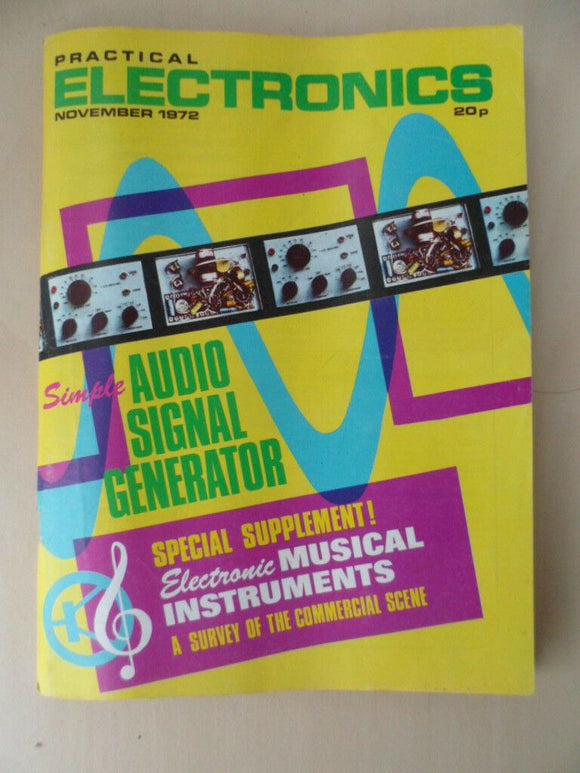 Vintage Practical Electronics Magazine - Nov 1972  - contents shown in photos