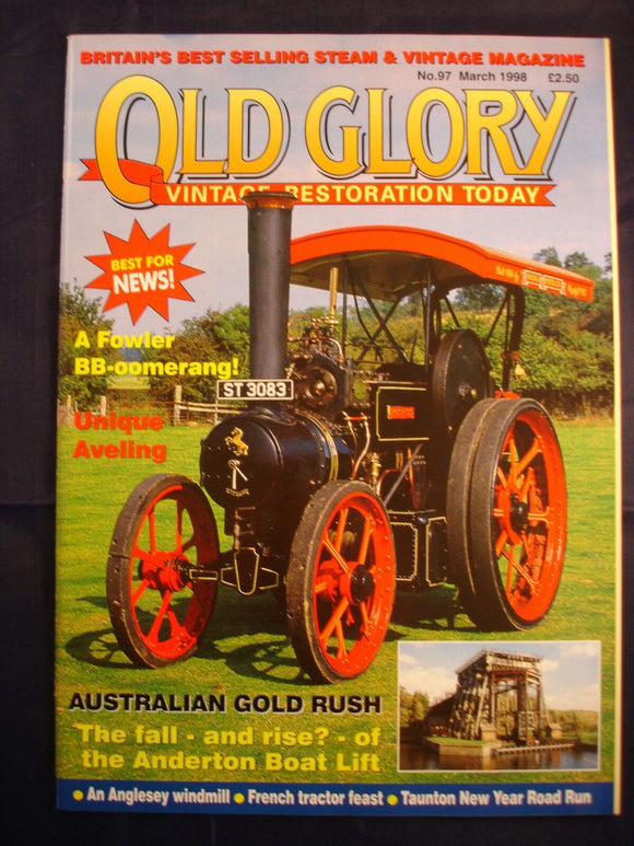 Old Glory Magazine - Issue 97 - March 1998 - Fowler - Anderton boat lift