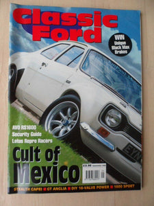 Classic Ford magazine - Sept 1999 - RS1600 - Mexico - Capri