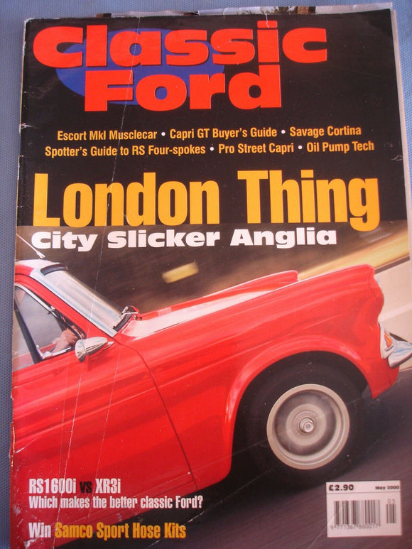 Classic Ford Mag May 2000 - Capri GT guide - Rs1600i vs Xr3i