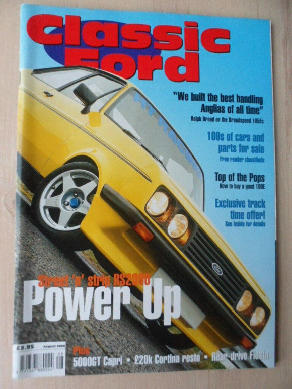 Classic Ford magazine - August 2000 - Broadspeed 105E - RS2000