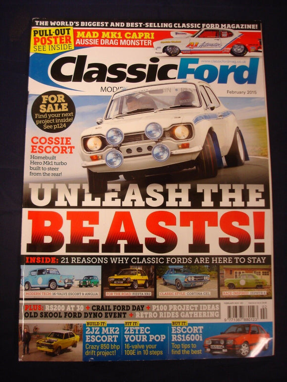 Classic Ford Mag - February 2015 - Capri - RS1600i - Cossie Escort - xr2