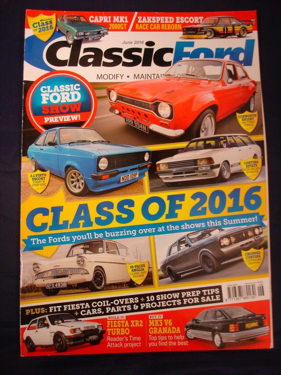 Classic Ford Mag - June 2016 - Zakspeed Escort - XR2 Turbo - Granada - Capri