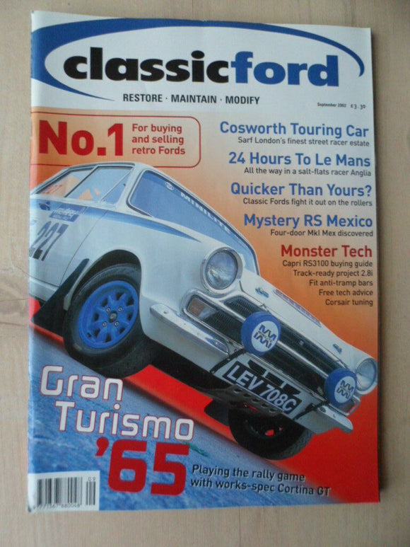 Classic Ford magazine - Sept 2002 - Cortina GT - RS Mexico - Capri RS3100 guide