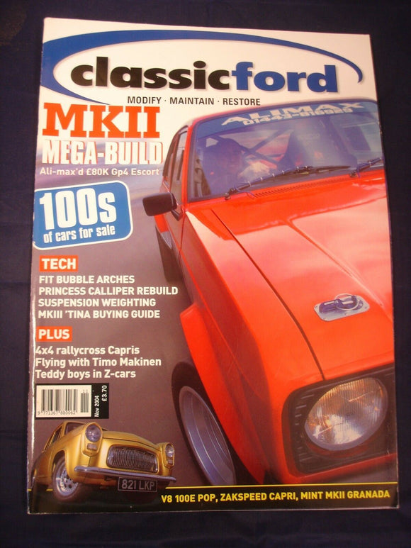 Classic Ford Mag - November 2004 - Zakspeed Capri - Granada
