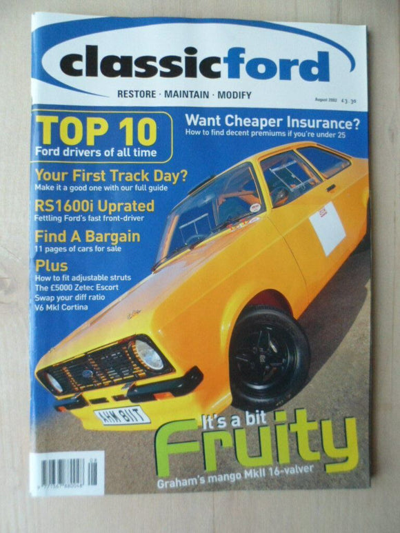 Classic Ford magazine - August 2002 - Mk2 Escort - RS1600i -