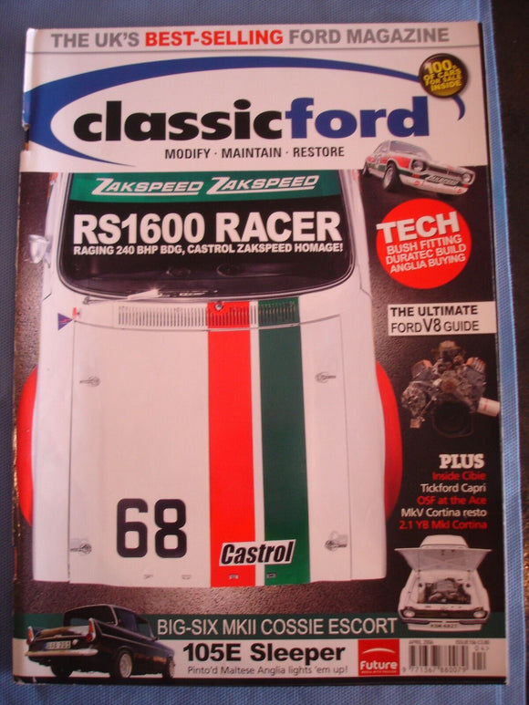 Classic Ford mag 2006 - April - Tickford Capri - 105E - Ford V8 guide - rs1600 -