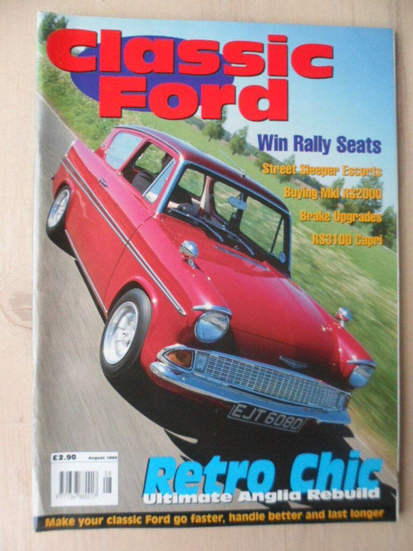 Classic Ford magazine - August 1999 - RS3100 Capri - Anglia - MK1 RS2000