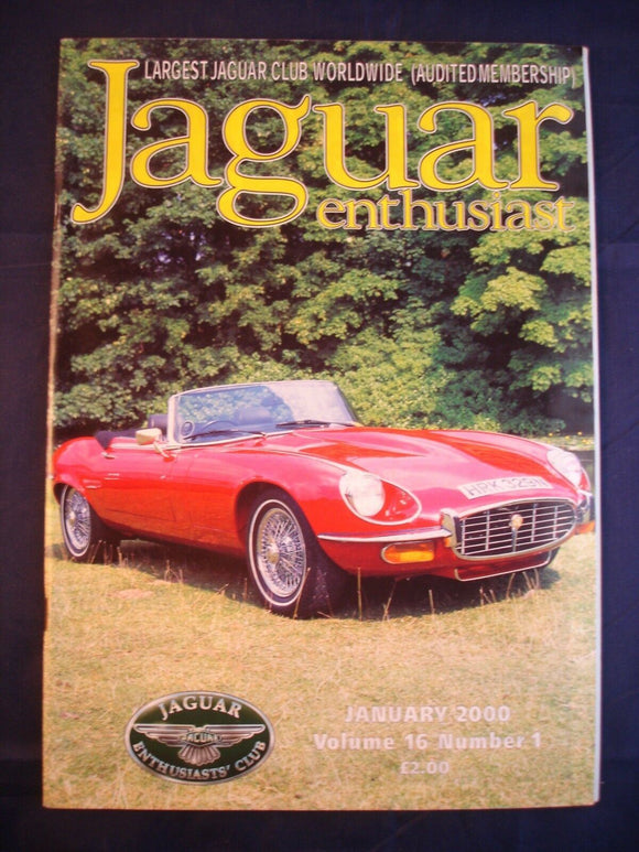 JAGUAR ENTHUSIAST Magazine - January 2000