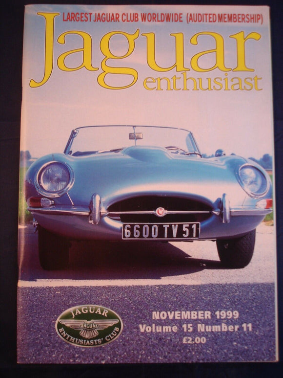 JAGUAR ENTHUSIAST Magazine - November 1999