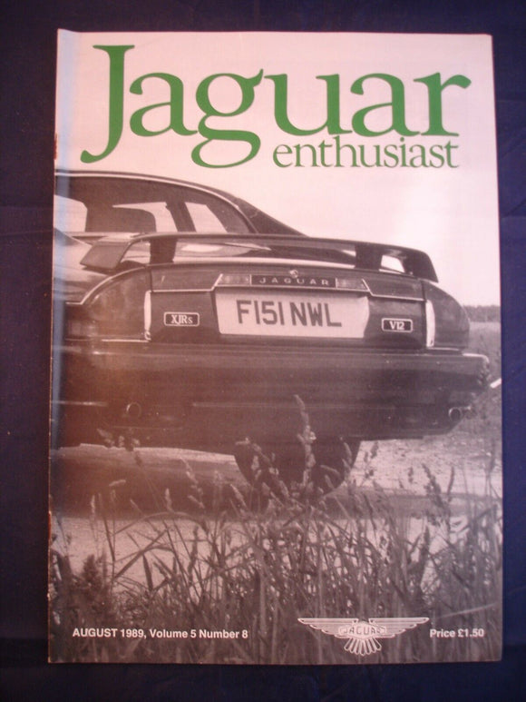 JAGUAR ENTHUSIAST Magazine - August 1989