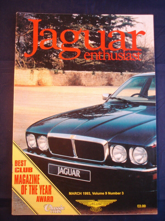 JAGUAR ENTHUSIAST Magazine - March 1993