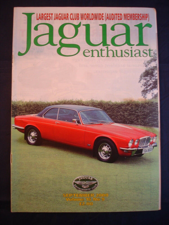 JAGUAR ENTHUSIAST Magazine - September 2000