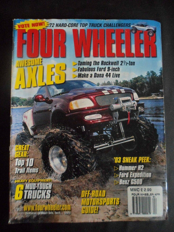 Four Wheeler # April 2002 - Hummer - Rockwell - Dana