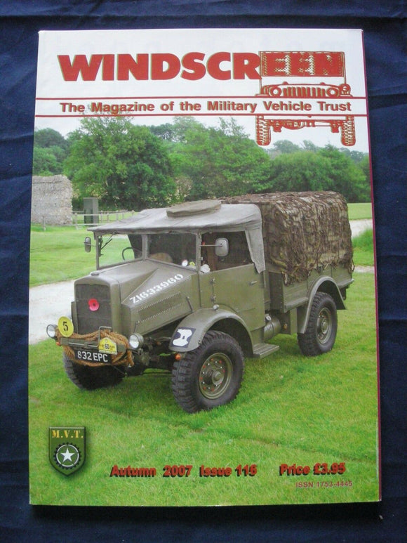 MILITARY VEHICLE TRUST - WINDSCREEN #116 - Autumn 2007 - Chevrolet C30 LAAT