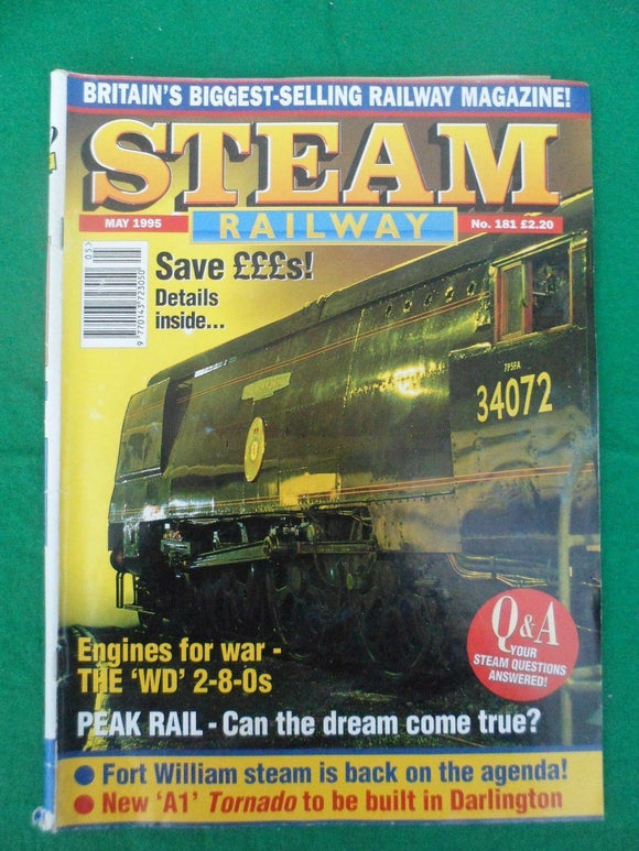 Vintage -  Steam Railway Magazine - issue 181 - Contents shown in photos