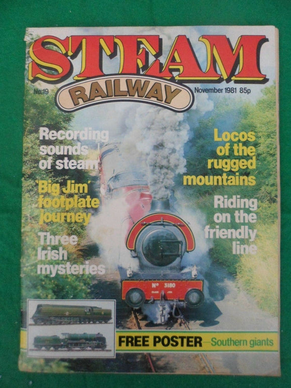 Vintage -  Steam Railway Magazine - issue 19 - Contents shown in photos