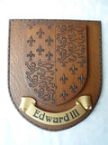 Coat of Arms King Edward III Heraldry British Royal Crest Wall Plaque Vintage