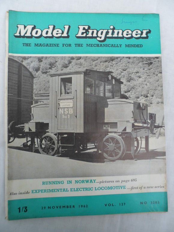 Model Engineer - Issue 3203 - 29 November 1962 - Contents shown in photos