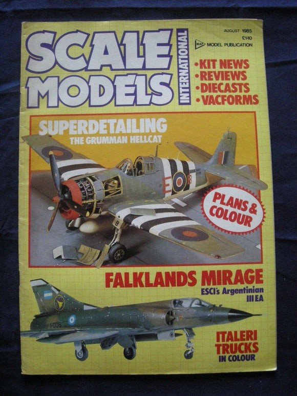 Scale Models - August 1985 - Contents page shown in photos