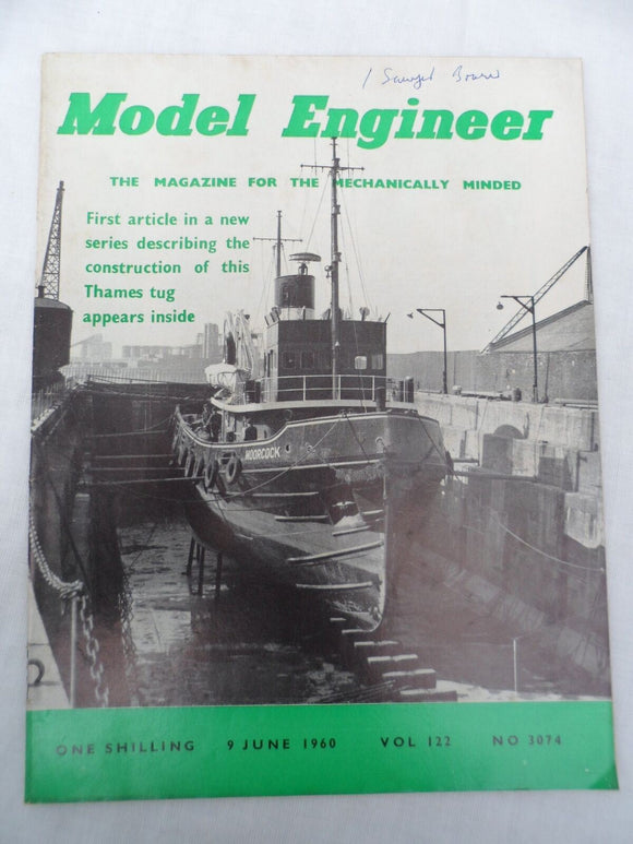 Model Engineer - Issue 3074 - 9 June 1960 - Contents shown in photos