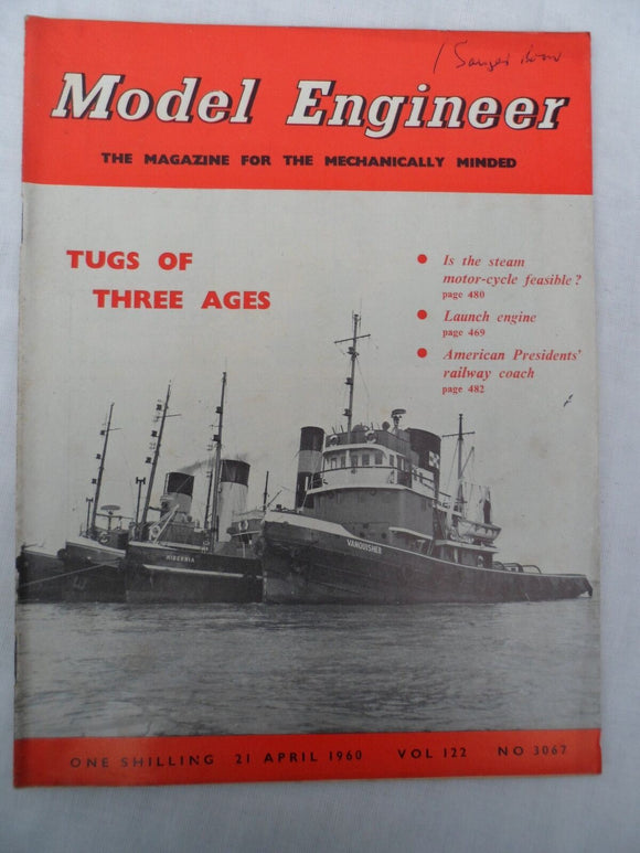Model Engineer - Issue 3067 - 21 April 1960 - Contents shown in photos