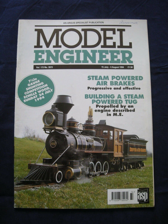 Model Engineer - Vol 173 No 3973 - 15 July 1994 - Contents page photo