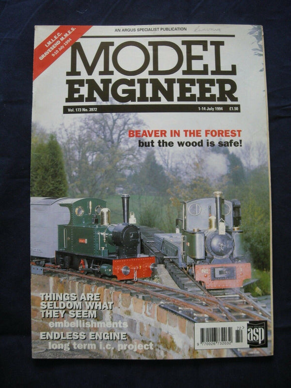 Model Engineer - Vol 173 No 3972 - 1 July 1994 - Contents page photo