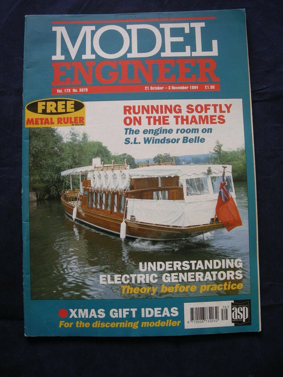 Model Engineer - Vol 173 No 3979 - 21 October 1994 - Contents page photo