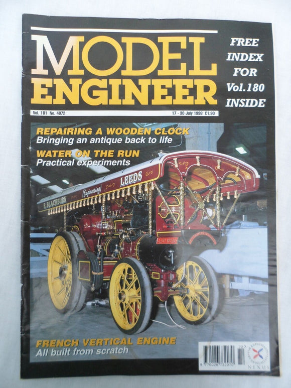 Model Engineer - Issue 4072 - 17 July 1998 - Contents shown in photos