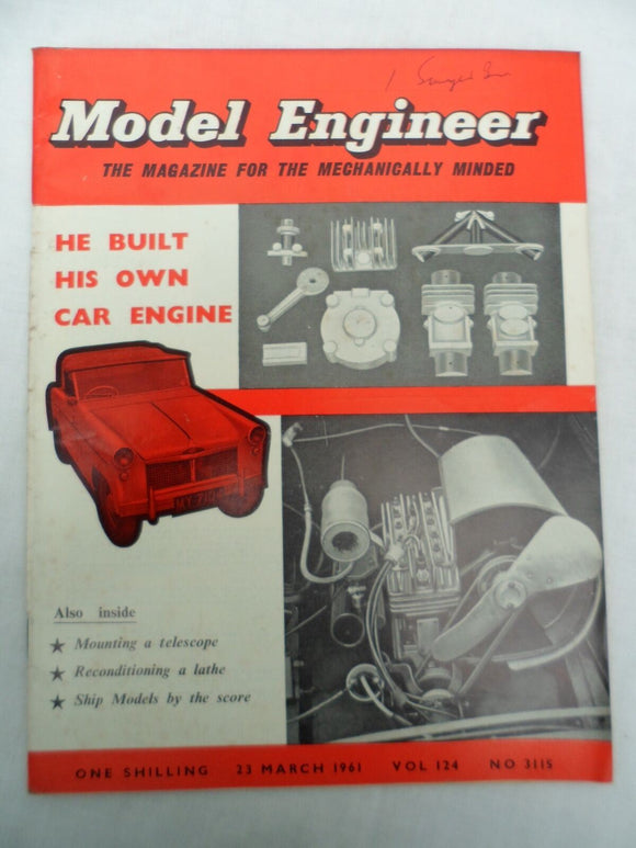 Model Engineer - Issue 3115 - 23 March 1961 - Contents shown in photos