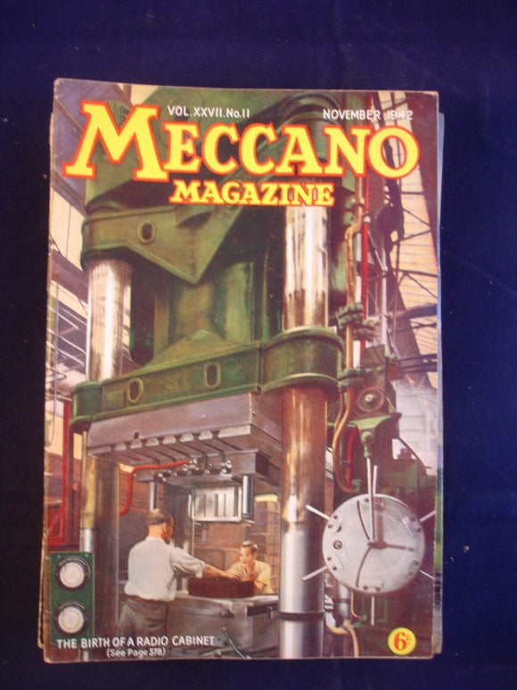 Vintage -  Meccano  Magazine- November 1942 -