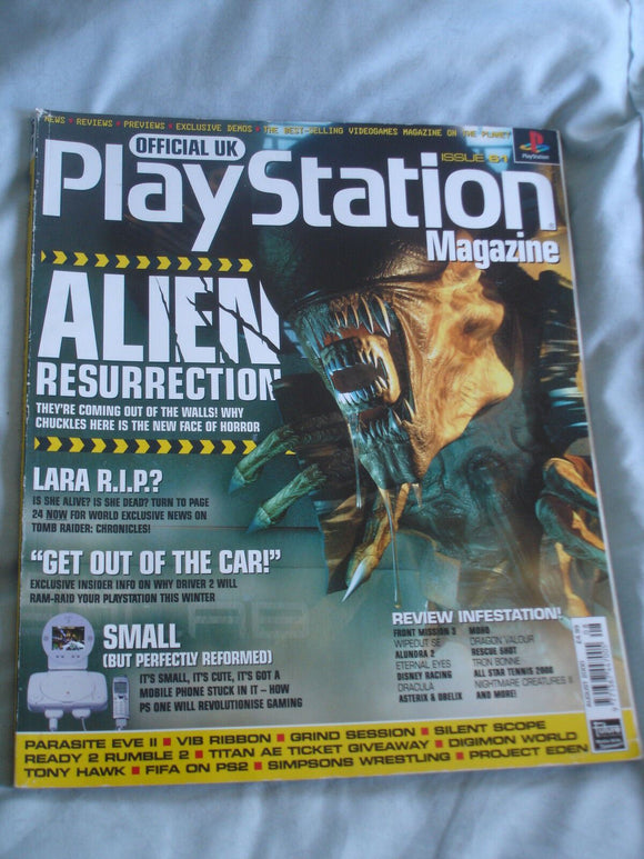 Official UK Playstation magazine with disc  issue # 61 - Alien Resurrection